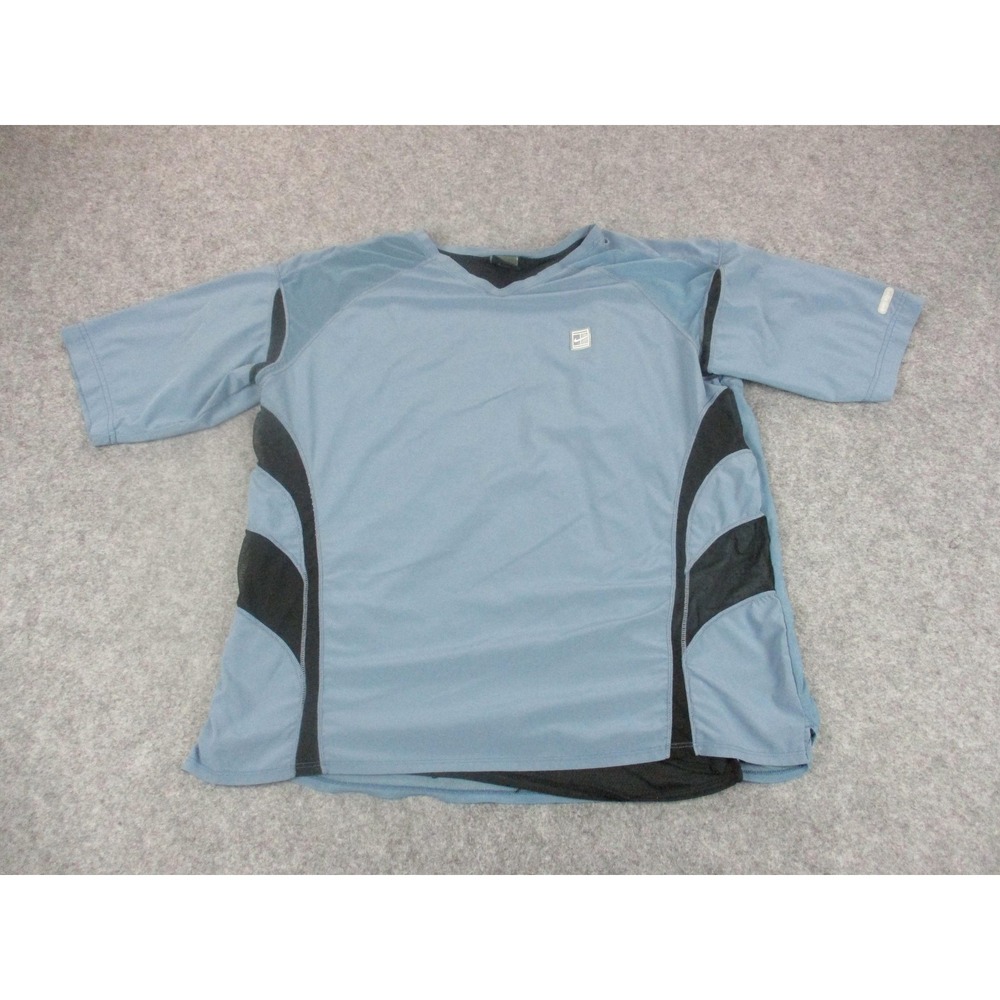 VTG Nike Shirt Mens Medium Blue Challenge Court Andre Agassi Mesh Liner Tennis